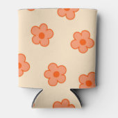 Rafraîchisseur Pour Canette Pêche Orange Floral Tropical Printemps été (Devant)