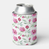 Rafraîchisseur Pour Canette Peine rose : Motif de fleurs d'aquarelle (Can devant)