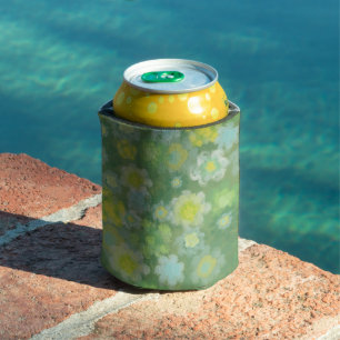 Rafraîchisseur Pour Canette Peinture à l'aquarelle abstraite florale salée