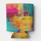 Rafraîchisseur Pour Canette Peinture à l'huile Abstraite, arrière - plan expre (Dos)