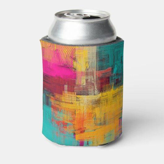 Rafraîchisseur Pour Canette Peinture à l'huile Abstraite, arrière - plan expre (Can Dos)