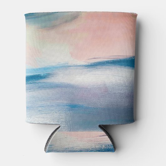 Rafraîchisseur Pour Canette Peinture à l'huile Abstraite, texture de toile. (Devant)