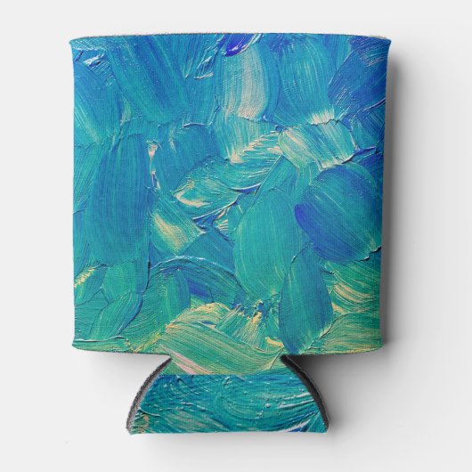 Rafraîchisseur Pour Canette Peinture à l'huile : Brush Strokes été. (Devant)