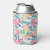 Rafraîchisseur Pour Canette Peinture à main rose bleu florale Fille Design (Can Dos)