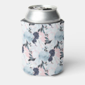 Rafraîchisseur Pour Canette Peinture d'aquarelle florale bleu (Can Dos)