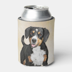 Rafraîchisseur Pour Canette Peinture de Chien de Montagne Entlebucher - Art or