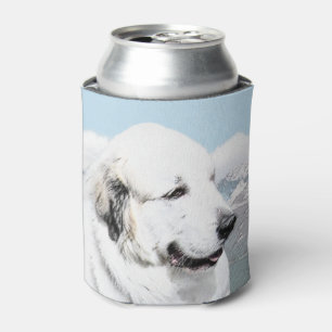 Rafraîchisseur Pour Canette Peinture des Pyrénées - Art original du chien