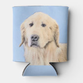 Rafraîchisseur Pour Canette Peinture Golden Retriever - Joli art original chie (Devant)