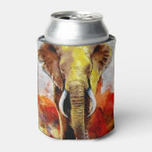 Rafraîchisseur Pour Canette Peinture moderne à l'huile d'éléphant Abstraite (Can devant)