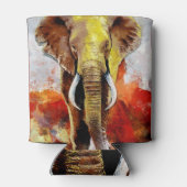 Rafraîchisseur Pour Canette Peinture moderne à l'huile d'éléphant Abstraite (Dos)