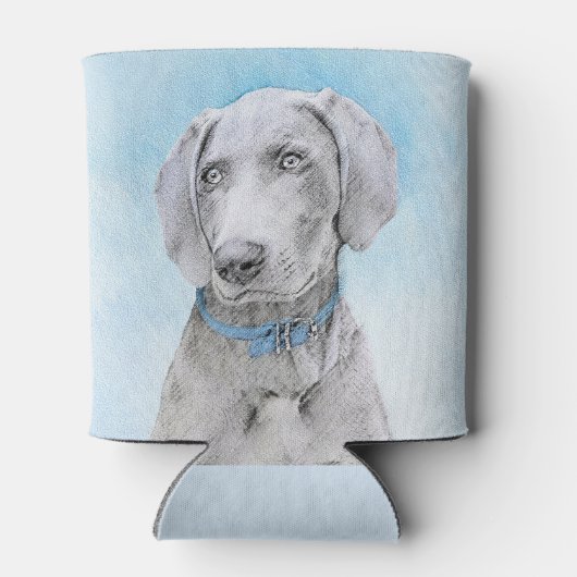 Rafraîchisseur Pour Canette Peinture Weimaraner - Joli art original chien (Dos)