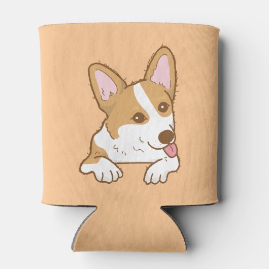 Rafraîchisseur Pour Canette Pembroke Welsh Corgi mignon et souriant (Dos)
