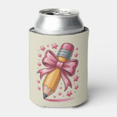 Rafraîchisseur Pour Canette Pencil Coquette Bow Enseignant Appréciation School (Can devant)