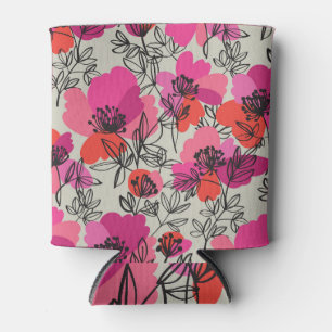 Rafraîchisseur Pour Canette Peony Floral Vintage Motif sans joint.