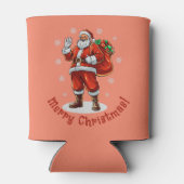 Rafraîchisseur Pour Canette Père Noël classique apportant des cadeaux de Noël (Dos)