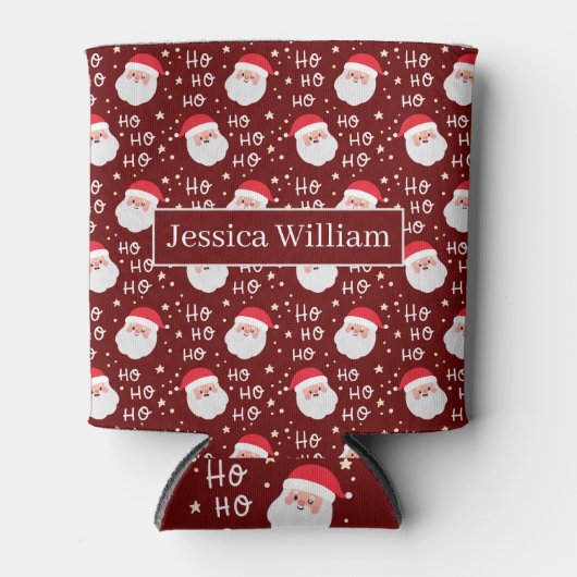 Rafraîchisseur Pour Canette Père Noël Face Christmas Ho Ho Motif (Devant)