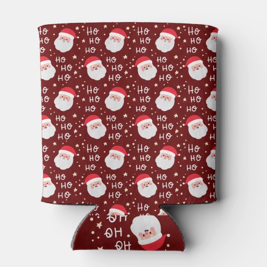 Rafraîchisseur Pour Canette Père Noël Face Christmas Ho Ho Motif (Dos)