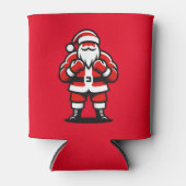 Rafraîchisseur Pour Canette Père Noël's Festive Fight Night - Funny Holiday Bo (Devant)