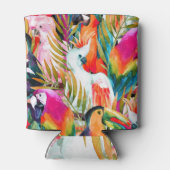 Rafraîchisseur Pour Canette Perroquets d'aquarelle : Motif Tropical (Dos)