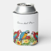 Rafraîchisseur Pour Canette Perroquets tropicaux feuille nom de la maison d'ét (Can Dos)