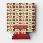 Rafraîchisseur Pour Canette Personalized Apple Fall Check Cozy Teacher Cute (Devant)
