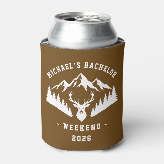 Rafraîchisseur Pour Canette Personalized Bachelor Weekend Mountain (Can devant)