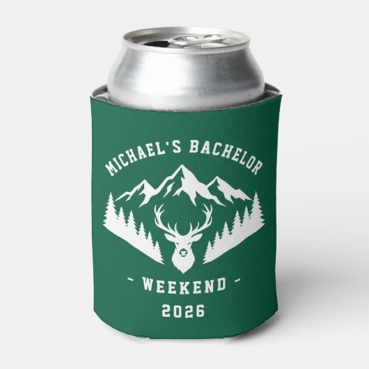 Rafraîchisseur Pour Canette Personalized Bachelor Weekend Mountain (Can devant)