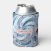 Rafraîchisseur Pour Canette Personalized Blue Whipped Frosting Sprinkle (Can devant)