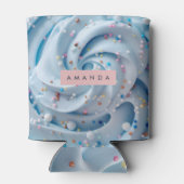 Rafraîchisseur Pour Canette Personalized Blue Whipped Frosting Sprinkle (Dos)