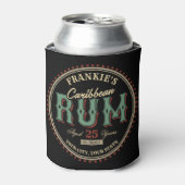 Rafraîchisseur Pour Canette Personalized Caribbean Rum Liquor Bottle Label Bar (Can devant)
