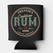Rafraîchisseur Pour Canette Personalized Caribbean Rum Liquor Bottle Label Bar (Dos)