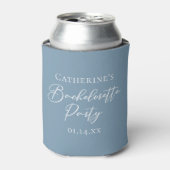 Rafraîchisseur Pour Canette Personalized Chic Dusty Blue Bachelorette Party (Can devant)