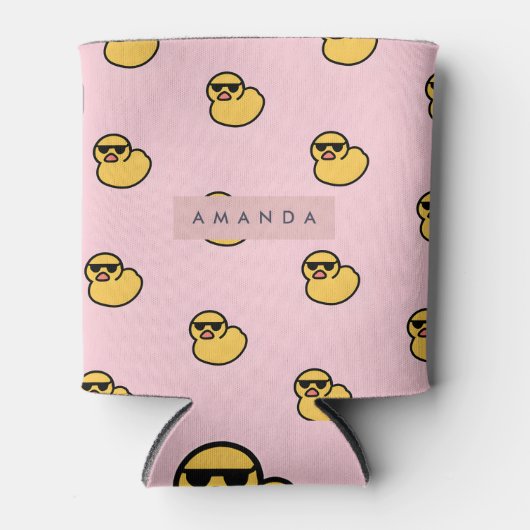 Rafraîchisseur Pour Canette Personalized Cool Yellow Rubber Duck Pattern (Devant)