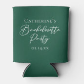 Rafraîchisseur Pour Canette Personalized Emerald Green Bachelorette Party (Devant)