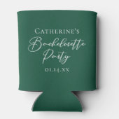 Rafraîchisseur Pour Canette Personalized Emerald Green Bachelorette Party (Dos)