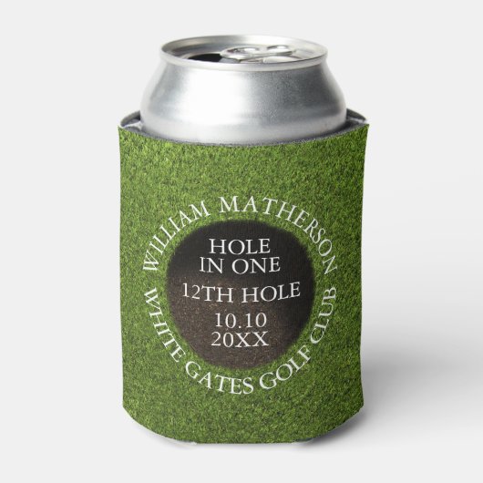 Rafraîchisseur Pour Canette Personalized Golf Hole in One Award (Can devant)