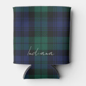 Rafraîchisseur Pour Canette Personalized Green Plaid Checkered Rustic Tartan (Devant)