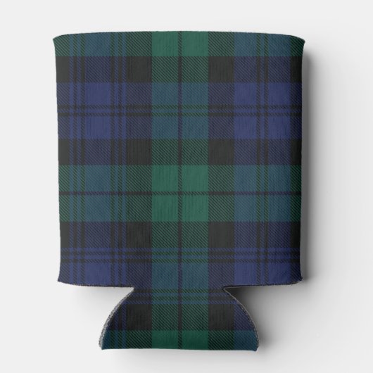 Rafraîchisseur Pour Canette Personalized Green Plaid Checkered Rustic Tartan (Dos)
