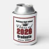 Rafraîchisseur Pour Canette Personalized Maroon Class of 2026 Graduation Party (Can devant)