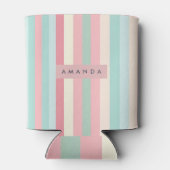 Rafraîchisseur Pour Canette Personalized Minimalist Pastel Stripes  (Dos)