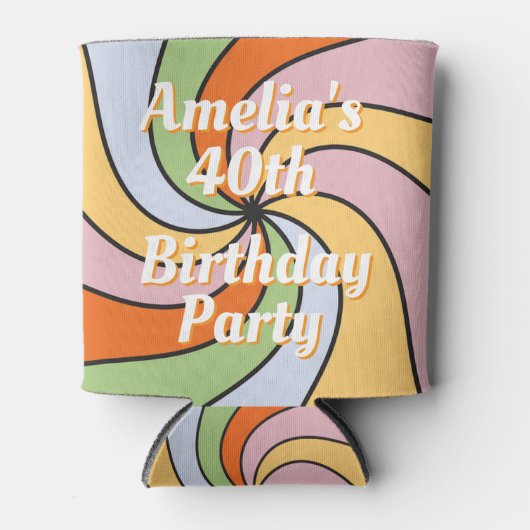 Rafraîchisseur Pour Canette Personalized Name Photo Birthday Cooler (Devant)