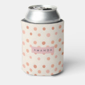 Rafraîchisseur Pour Canette Personalized Pastel Peach & Blush Polka Dot  (Can Dos)