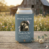 Rafraîchisseur Pour Canette Personalized Photo Wedding Paw Print & Drinks On M