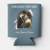 Rafraîchisseur Pour Canette Personalized Photo Wedding Paw Print & Drinks On M (Devant)