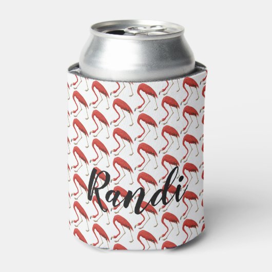 Rafraîchisseur Pour Canette Personalized Pink Flamingo Can Cooler (Can devant)