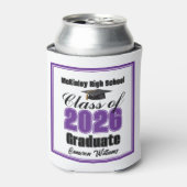 Rafraîchisseur Pour Canette Personalized Purple Class of 2026 Graduation Party (Can devant)