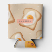 Rafraîchisseur Pour Canette Personalized Smiley Toast and Egg Pattern (Devant)