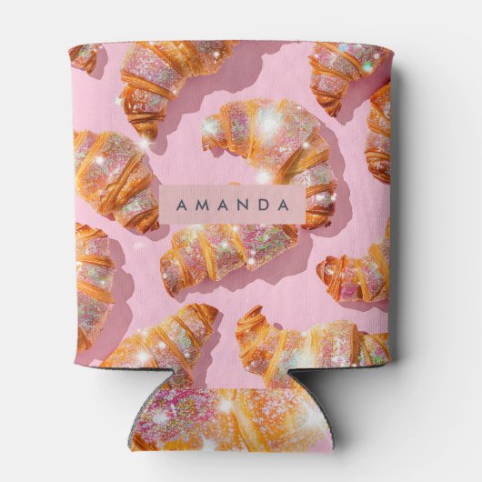 Rafraîchisseur Pour Canette Personalized Sparkle Croissant Style (Dos)