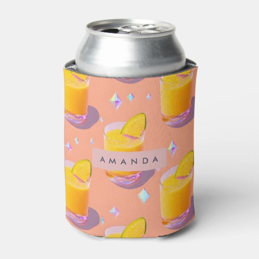 Rafraîchisseur Pour Canette Personalized Tropical Mango Smoothie Style (Can devant)