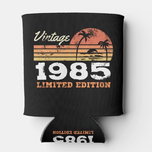 Rafraîchisseur Pour Canette Personalized Vintage Birthday  (Dos)